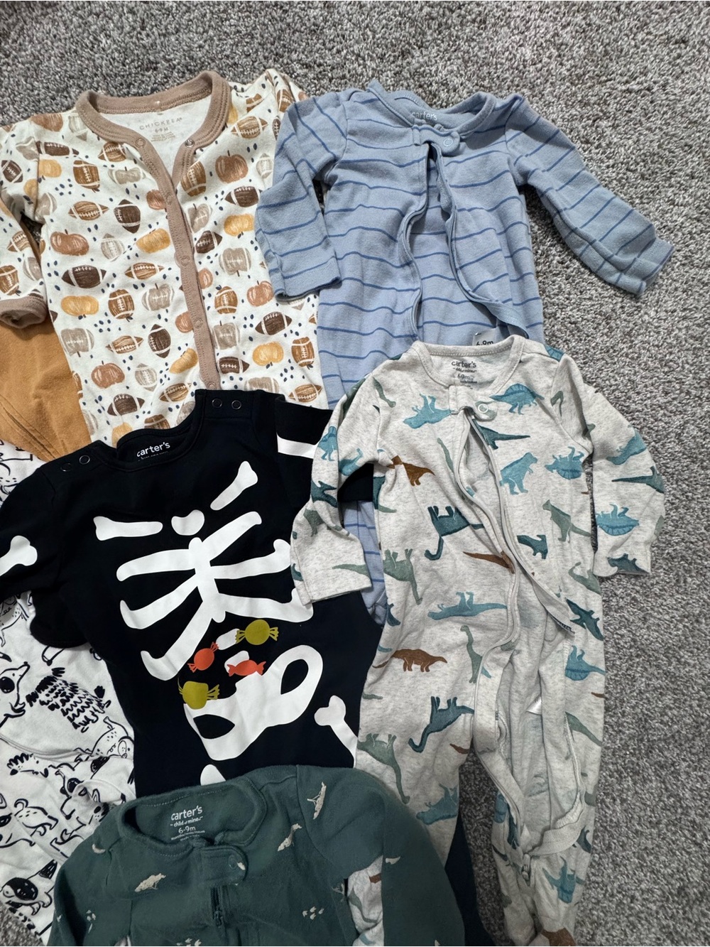 Mixed Pattern Baby One-Piece Bodysuits - Multi Color Pack - Picture 3 of 4